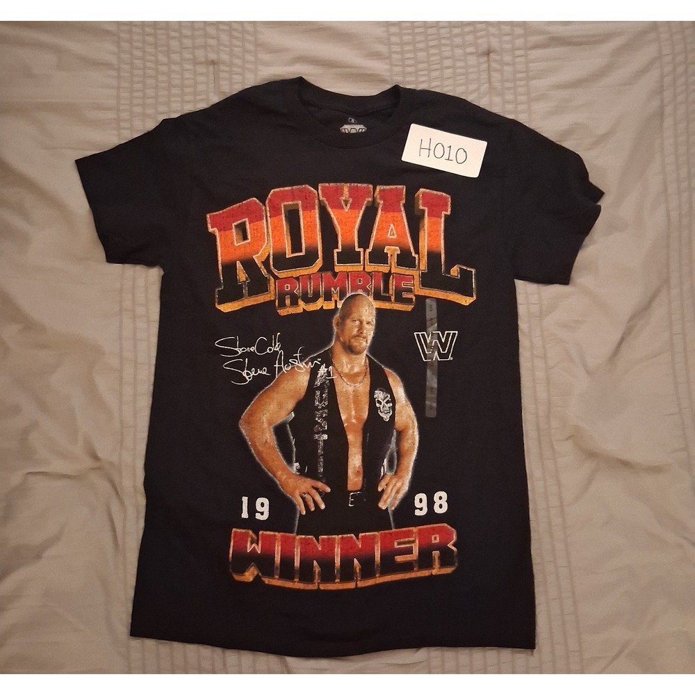 WWE Legends Black Stone Cold Steve Austin Royal Rumble 1998 T Shirt Mens S NWT